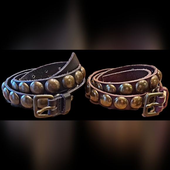 GAP Studded Leather Belts - Set of 2 Black and Brown main image 6